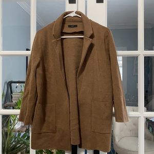 J CREW, Sophie open front sweater blazer, Heather Brown, lightly worn, Size M
